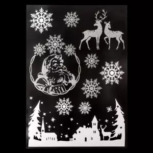 Stickers pour fentre Nol Nature blanc