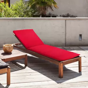 Coussin de transat dhoussable (L175 cm)  Mambo Rouge