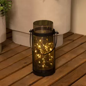 Lanterne solaire 30 LED Tube - Gris fum