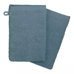 Lot de 2 gants de toilette Krista Bleu orage
