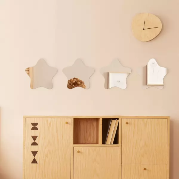 Lot De 4 Miroirs Décoratifs En Acrylique - Autocollants Muraux Incassables, Assemblage Personnalisable | Décoration Murale Pour Salle De Bain, Chambre, Dressing