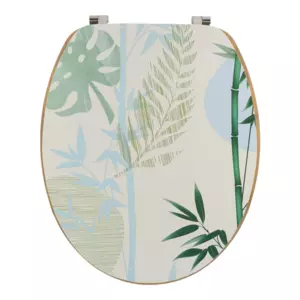 Abattant WC imitation Bambou Sagano Vert Deco salle de bain Eminza
