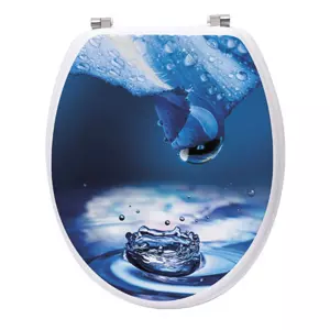Abattant discount wc bleu