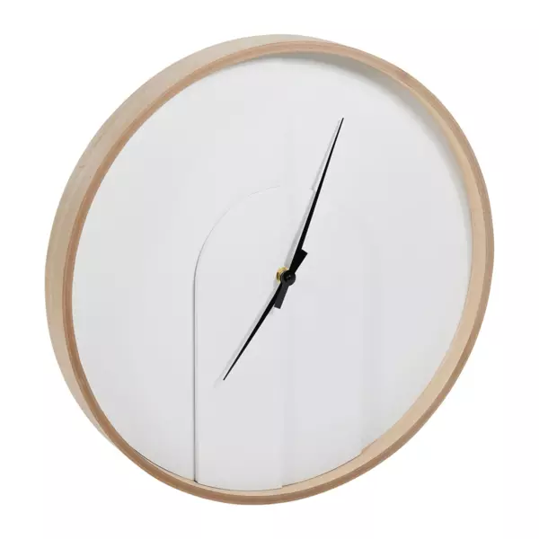 Skyline Hamburg 2017 - Orologio da parete in legno di betulla