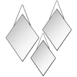 Lot de 3 miroirs Losange Noir