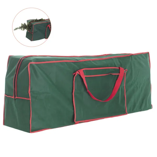 Sac De Rangement Pour Sapin De Noël VidaXL - 150x75x75 Cm, Noir, PE Résistant Aux UV - Pour Arbre Et Accessoires