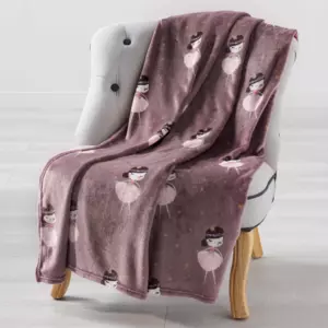 Plaid doux enfant (150 cm) Petite princesse Violet
