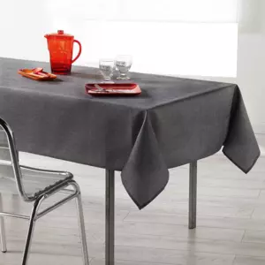 Nappe rectangulaire enduite (L250 cm) Newton Gris anthracite
