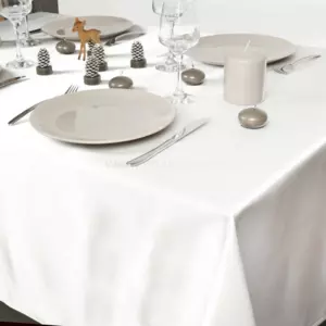 Mantel rectangular (L360 cm) Satin Blanco