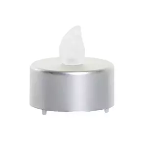 Lote de 8 velas calienta-plato LED Cyani Plata