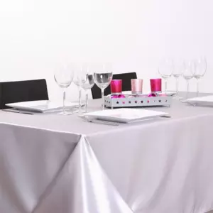 Mantel rectangular (L 240 cm) Satn Plata