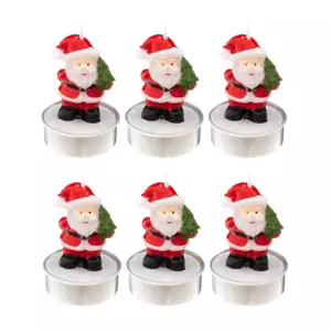 Lote de 6 velas Pap Nol Rojo