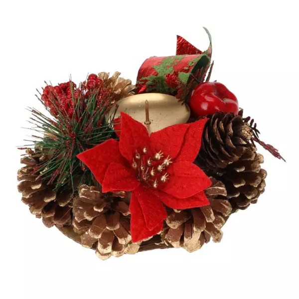 Centre De Table De Noël Violet Pastel Avec Bougies : Décoration De