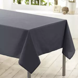 Mantel rectangular con tratamiento anti mancha(L200 cm) Essentiel Gris hormign
