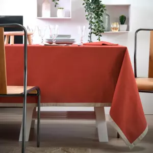 Nappe rectangulaire (L240 cm) Duo Terracotta