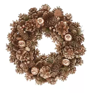 Couronne de Nol dcore Pommes naturel
