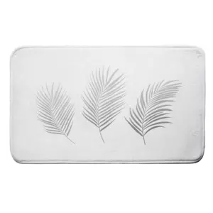 Tapis de bain (75 cm) Orbella Blanc et argent