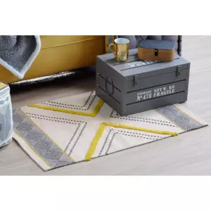 Tapis coton (90 cm) Jeff Jaune