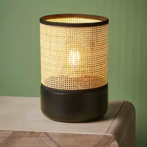 Lampe  poser Rotin petit modle Alix Noire
