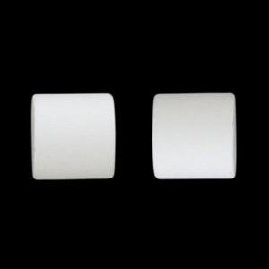 Lot de 2 embouts tringle (D20 mm) Jim Bouchons Blanc mat