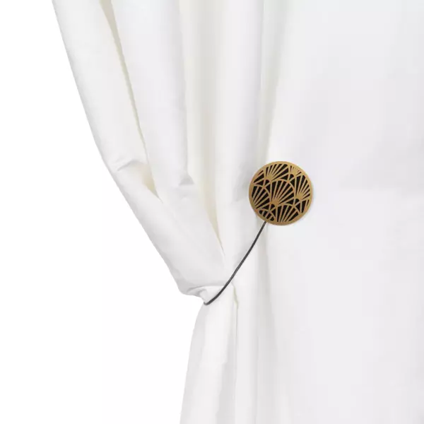 6 Pièces Magnétiques Embrasses De Rideaux Or Tressées Boucle De Rideau