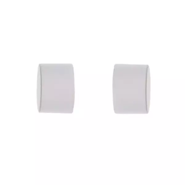 Lot De 2 Embouts Tringle à Rideaux Vintage Plastique Blanc Crème 90mm - Diamètre 27mm