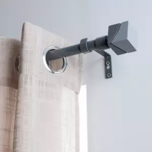 Kit de tringle extensible (L120 - L210 cm / D19 mm) Farell Gris fonc laqu