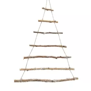 rbol de Navidad para colgar de madera ramas  Natural
