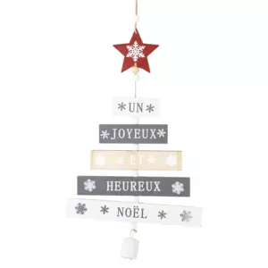 Arbolito de madera Feliz Navidad H47 cm