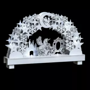Scne lumineuse Chteau enchant en bois Blanc froid