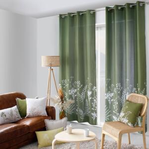 Coppia di tende Jacquard verde salvia floreale pianta Boho Pannello Tende  per finestra verde estivo Tende per camera da letto per soggiorno Tende  personalizzate -  Italia