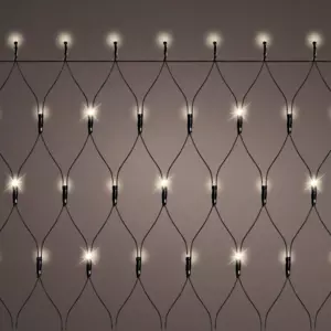 Filet lumineux Durawise  piles 1,80m Blanc chaud 192 LED