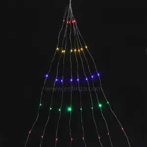 Guirlande lumineuse Micro LED Grappe 2 m Multicolore 160 LED CA  piles