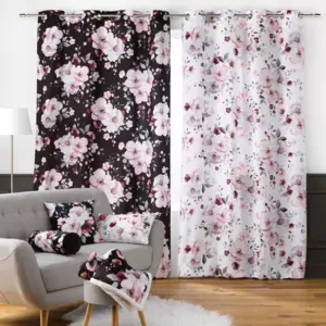 Rideau (140 x 240 cm) Velvet flower Blanc