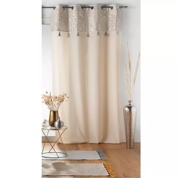Tenda In Voile Atout Ciel Con Occhielli – 140 X 240 Cm, Colore Ciottolo, Poliestere Trasparente, Pronta Da Appendere