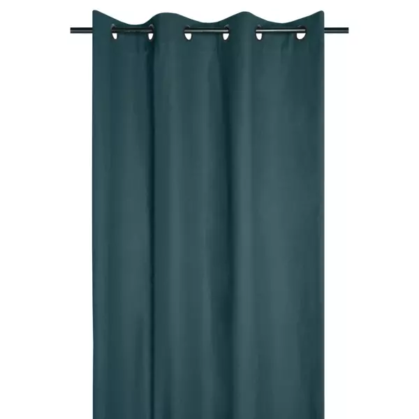 Blickdichte Vorhänge 2er Set – 214x183 Cm, Blaugrün Mit Dschungelmotiv, 100% Lichtschutz, Thermo- & Schallschutz, Mit Ösen