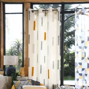 Cortina semi opaca en algodn (140 x 260 cm) Beloha Multicolor