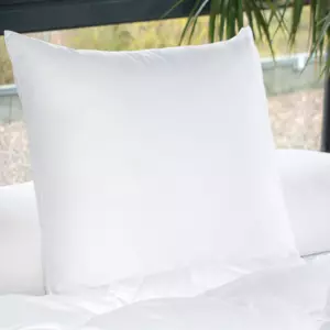 Lot de 2 oreillers carrs (60 cm) Moelleux Anti-acariens Blanc