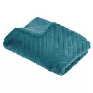 Manta suave (160 cm) 3D Go Azul pavo real