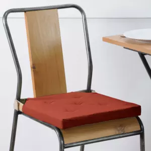 Galette de chaise scratch Duo Rouge terracotta
