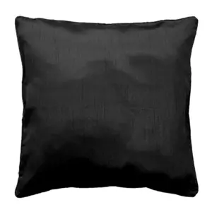 Housse de coussin carre (40 cm) Shantung Shana Noire