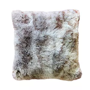 Housse de coussin carre fausse fourrure (40 cm) Antartic Chocolat
