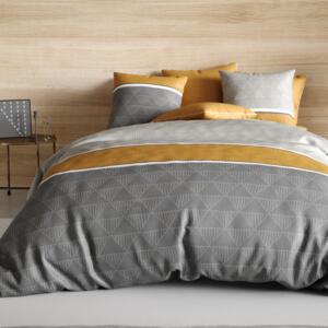 Funda nórdica y dos fundas de almohada en algodón (240 cm) Balmaz Amarillo 