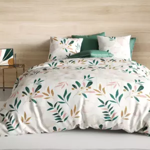 Juego de sbanas en algodn cama 140 cm 4 piezas Kano Multicolor