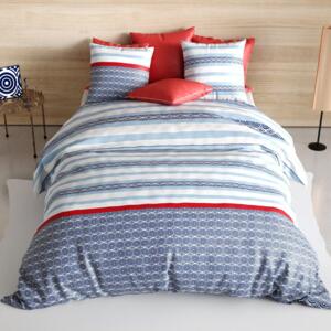 Funda nórdica y dos fundas de almohada en algodón (200 cm) Santorini Azul