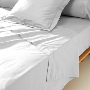 Drap plat percale de coton (270 cm) Cali Gris clair