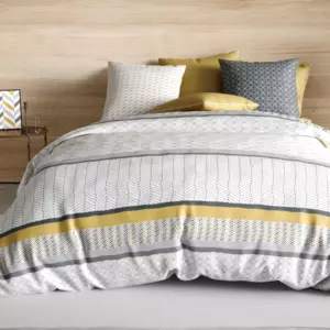 Funda Nrdica y dos fundas para almohada en algodn (240 cm) Gosipi Blanco