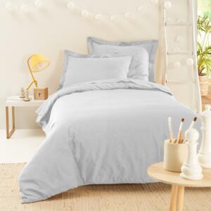 Housse de couette percale de coton (140 cm) Cali Gris clair