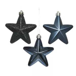 Lot de 6 toiles de Nol  suspendre Alpine Bleu nuit