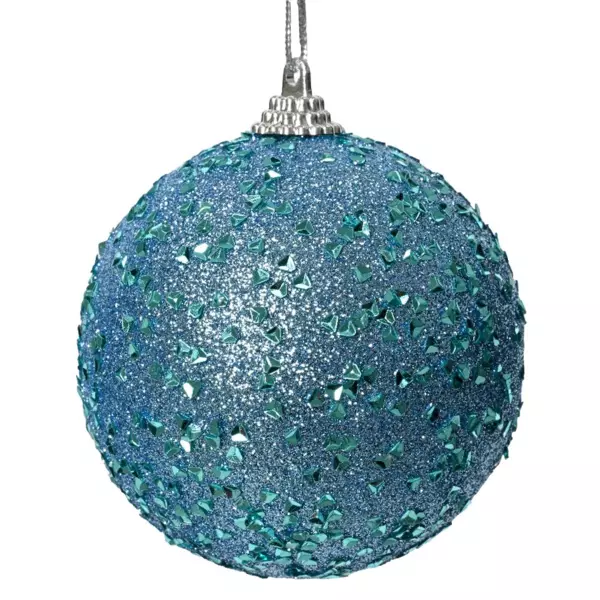 Lot de 12 boules de Noël (D80 mm) Etincelle Vert mousse - Boule et déco de sapin